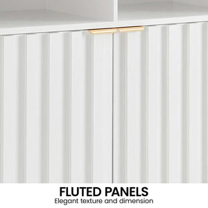 Sarantino Eleni 2-Door Sideboard | White | Buffet Hallway Cabinet Storage Console