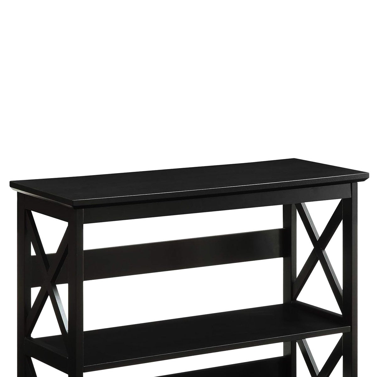 Sarantino Lucas 3-Tier Bookshelf | Black | Display Rack Storage Shelves