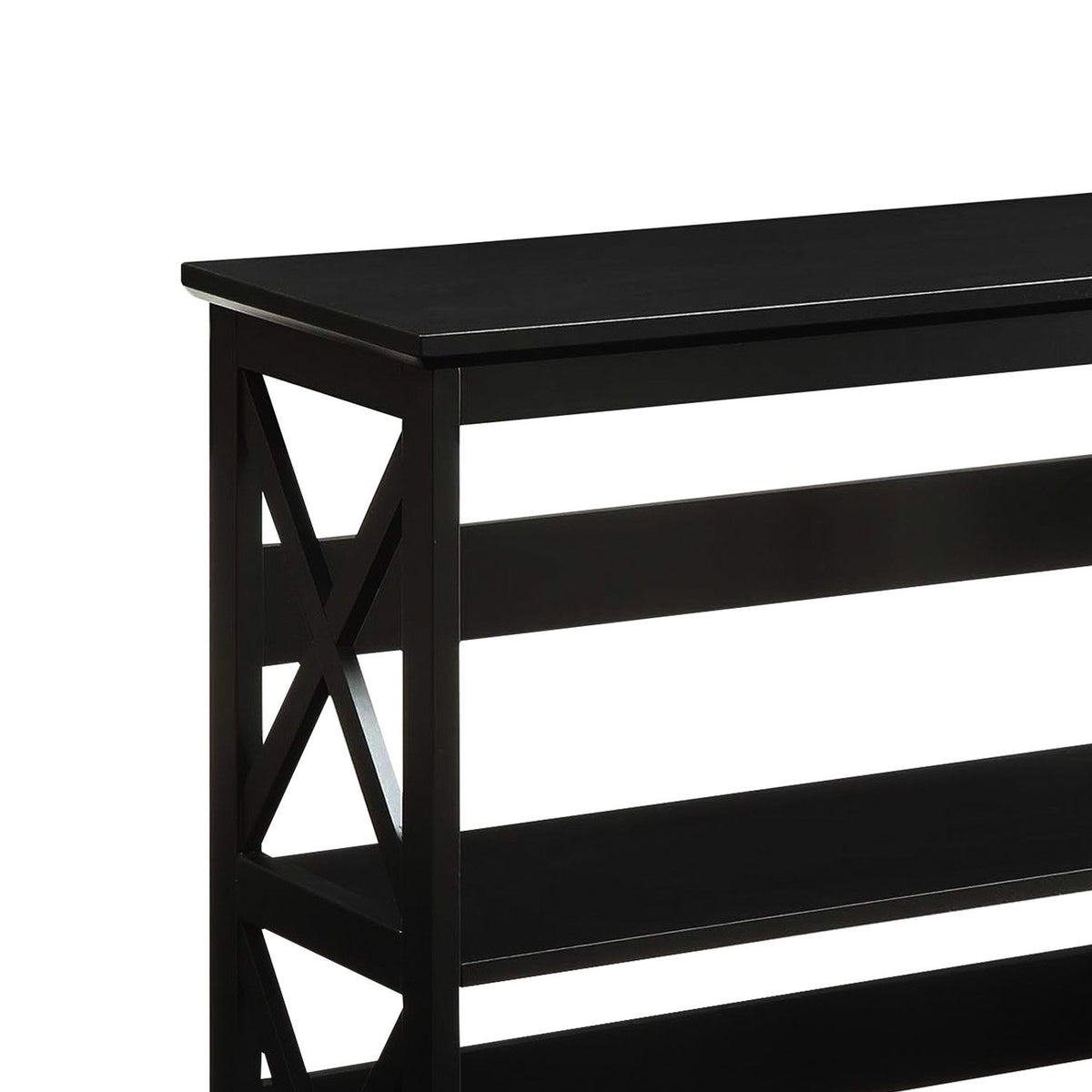 Sarantino Lucas 3-Tier Bookshelf | Black | Display Rack Storage Shelves