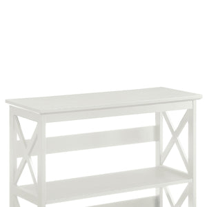 Sarantino Lucas 3-Tier Bookshelf | White | Display Rack Storage Shelves