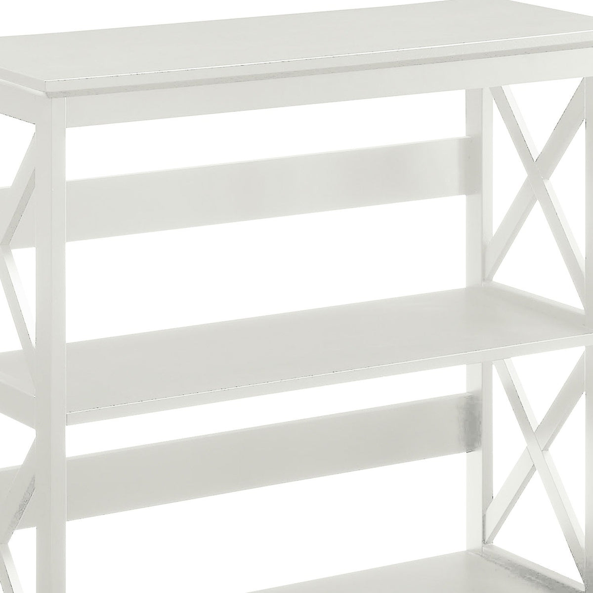 Sarantino Lucas 3-Tier Bookshelf | White | Display Rack Storage Shelves