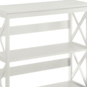 Sarantino Lucas 3-Tier Bookshelf | White | Display Rack Storage Shelves