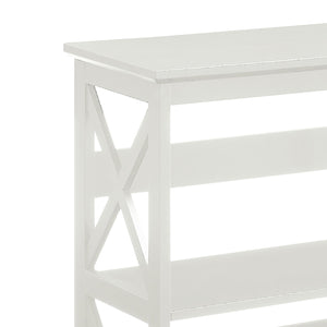 Sarantino Lucas 3-Tier Bookshelf | White | Display Rack Storage Shelves