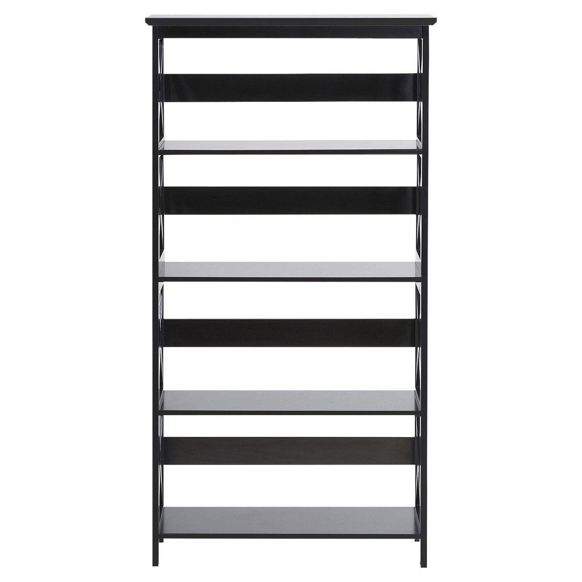 Sarantino Daphne Bookshelf | 5-Tier | Cross Panel Design | Modern Storage