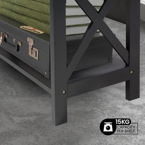 Sarantino Daphne Bookshelf | 5-Tier | Cross Panel Design | Modern Storage