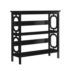 Sarantino Laurel 3-Tier Bookshelf | Black | Modern Display Rack