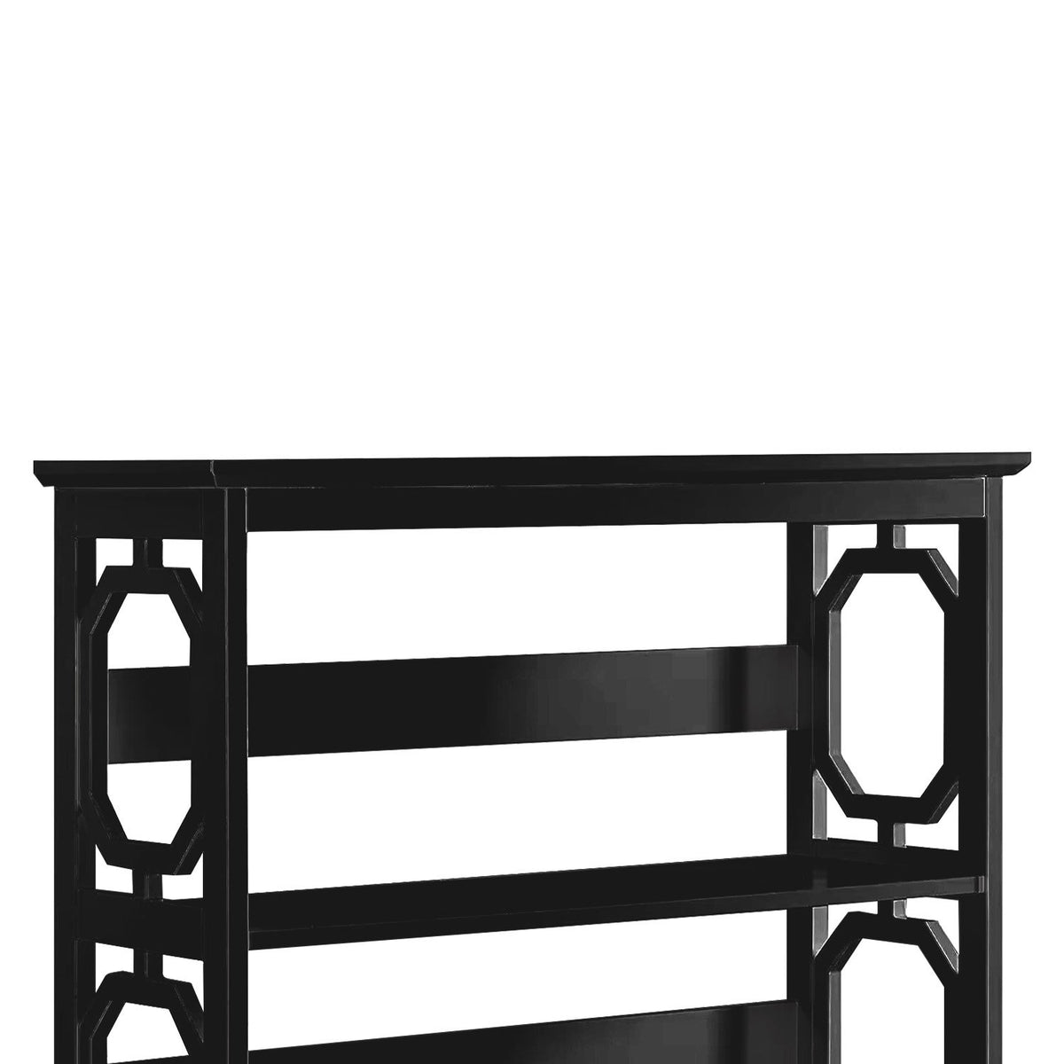 Sarantino Laurel 3-Tier Bookshelf | Black | Modern Display Rack