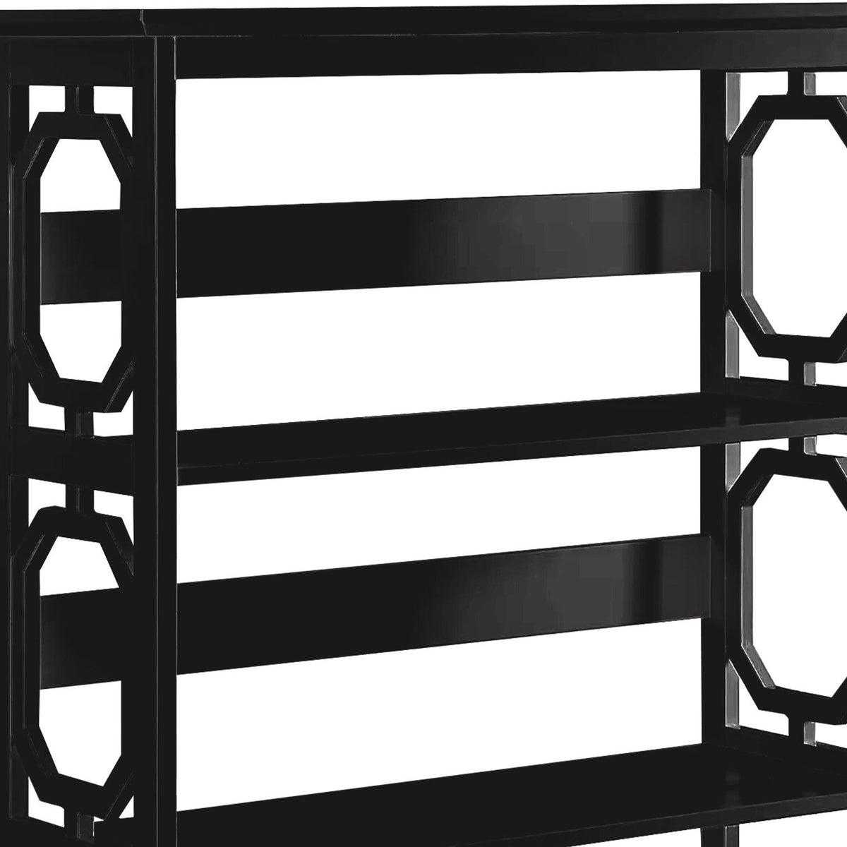 Sarantino Laurel 3-Tier Bookshelf | Black | Modern Display Rack