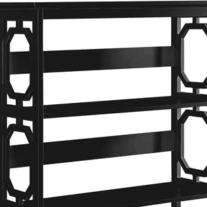 Sarantino Laurel 3-Tier Bookshelf | Black | Modern Display Rack