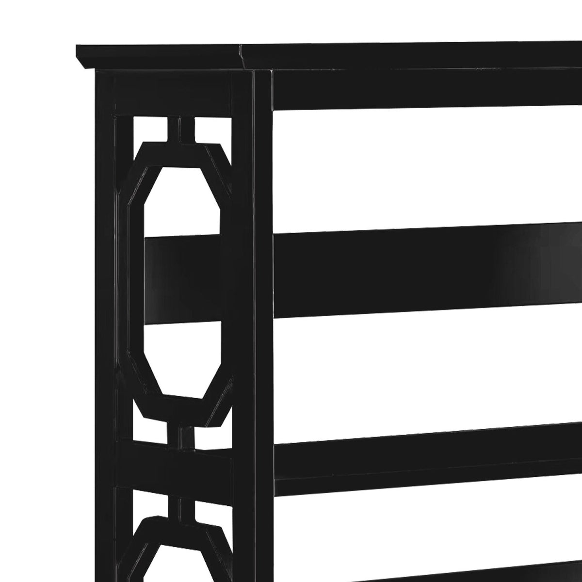 Sarantino Laurel 3-Tier Bookshelf | Black | Modern Display Rack