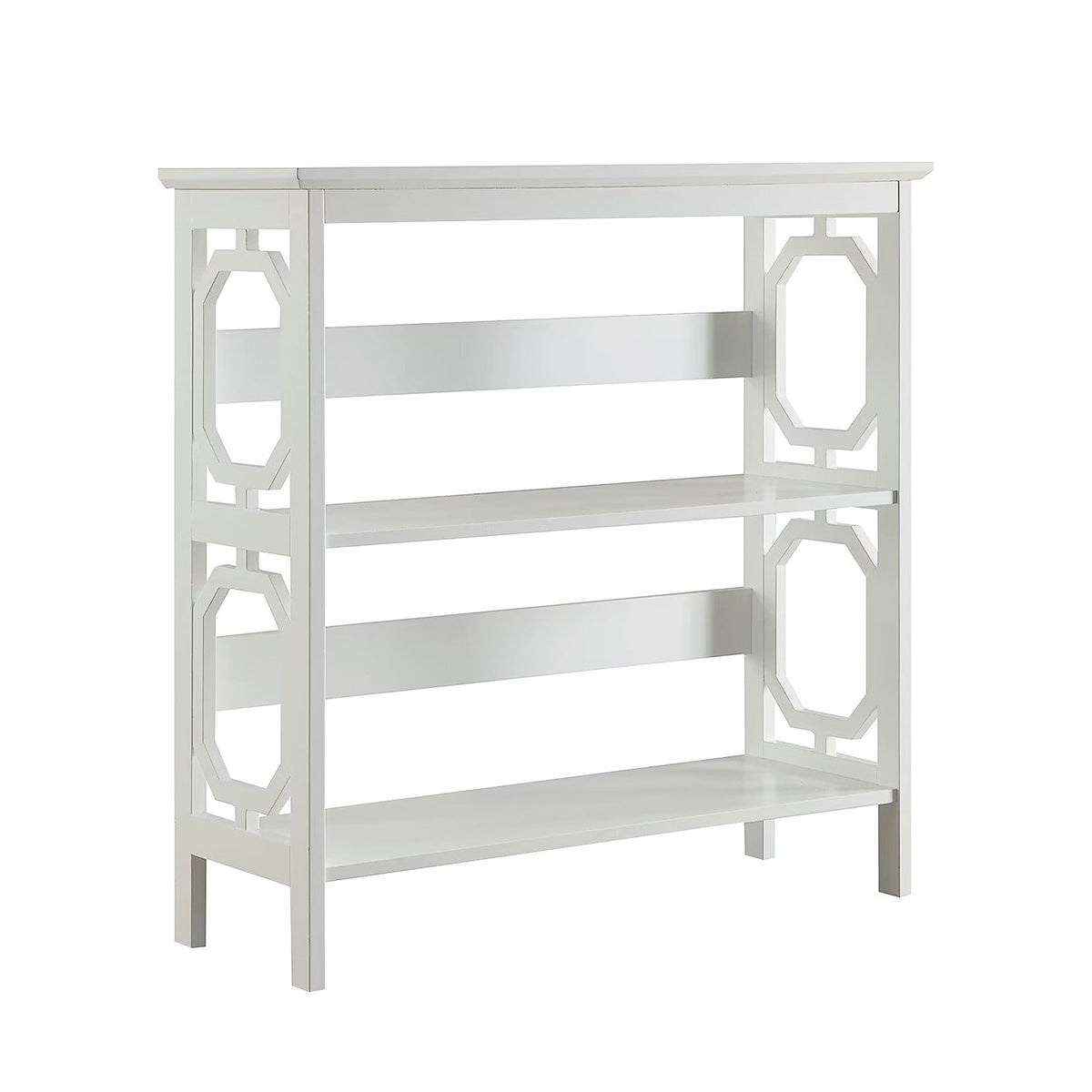 Sarantino Laurel 3-Tier Bookshelf | White | Modern Display Rack