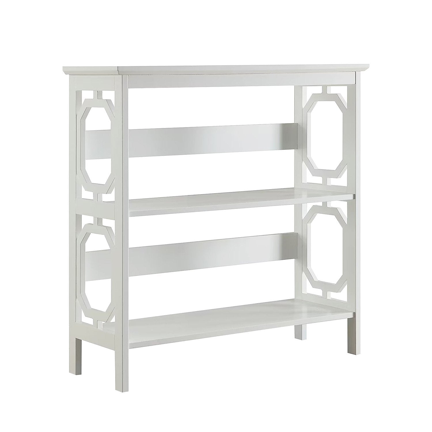 Sarantino Laurel 3-Tier Bookshelf | White | Modern Display Rack