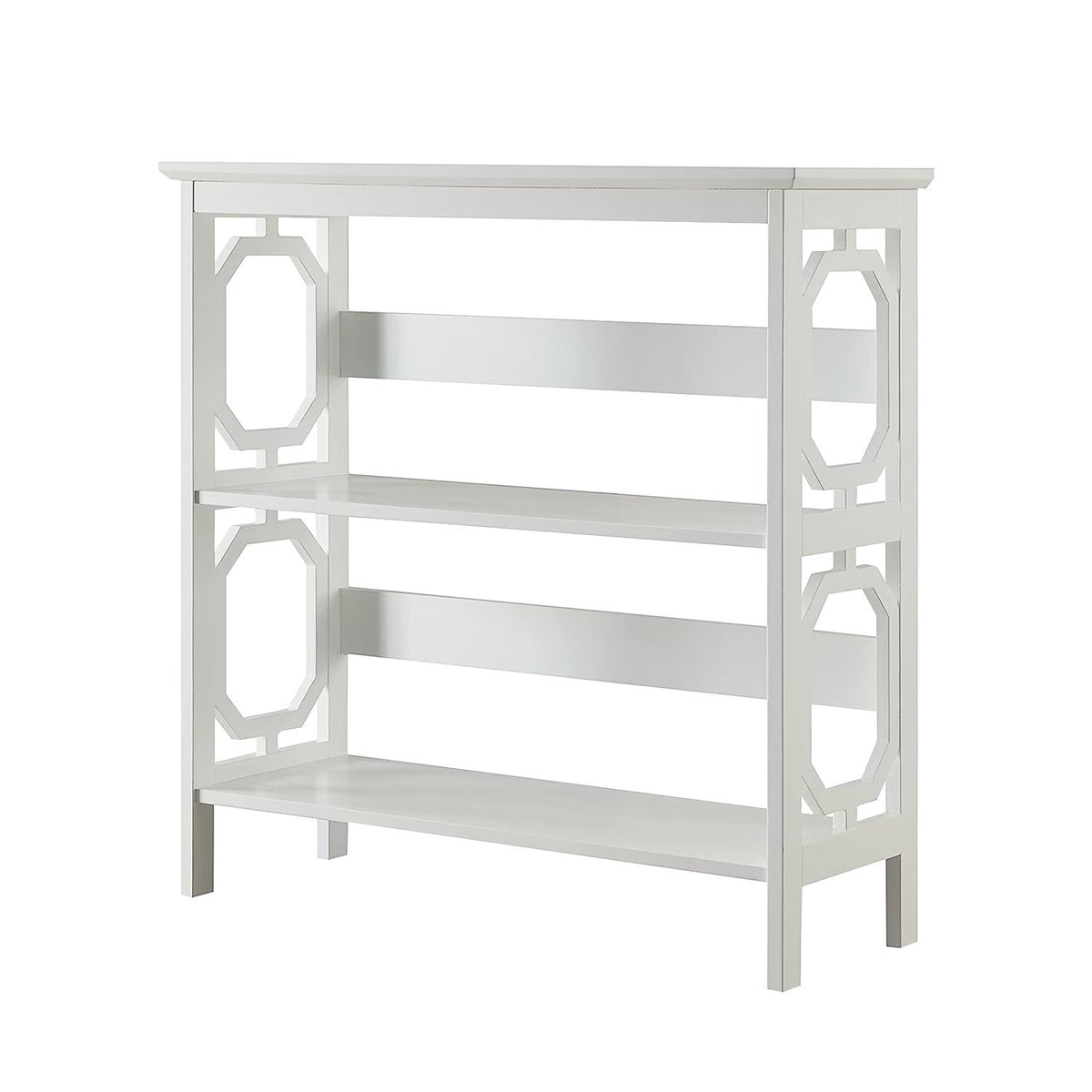 Sarantino Laurel 3-Tier Bookshelf | White | Modern Display Rack