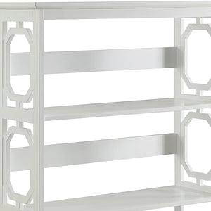Sarantino Laurel 3-Tier Bookshelf | White | Modern Display Rack