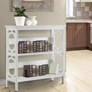 Sarantino Laurel 3-Tier Bookshelf | White | Modern Display Rack