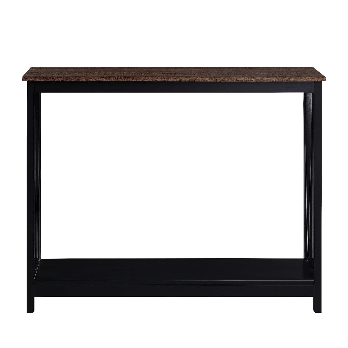 Sarantino Cielo Console Table | Dark Walnut | 2-Tier Modern Hallway Table