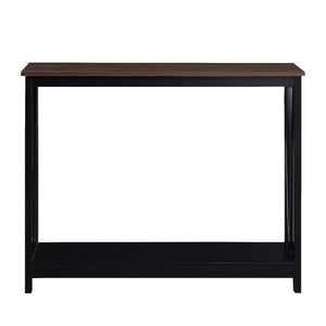 Sarantino Cielo Console Table | Dark Walnut | 2-Tier Modern Hallway Table