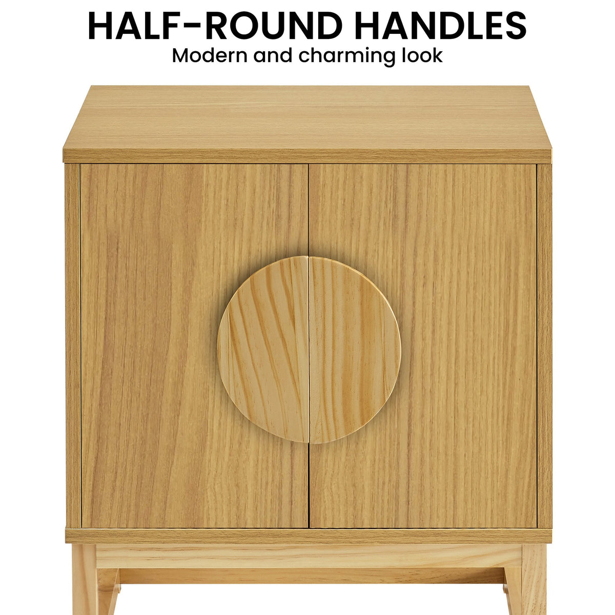 Luca Bedside Table | Split Door | Night Stand | Natural