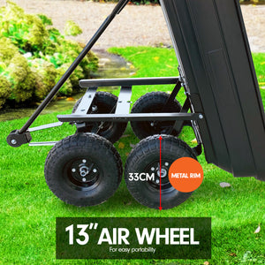 Kartrite Garden Dump Cart | 125L | Wagon Carrier | Wheel Barrow Style