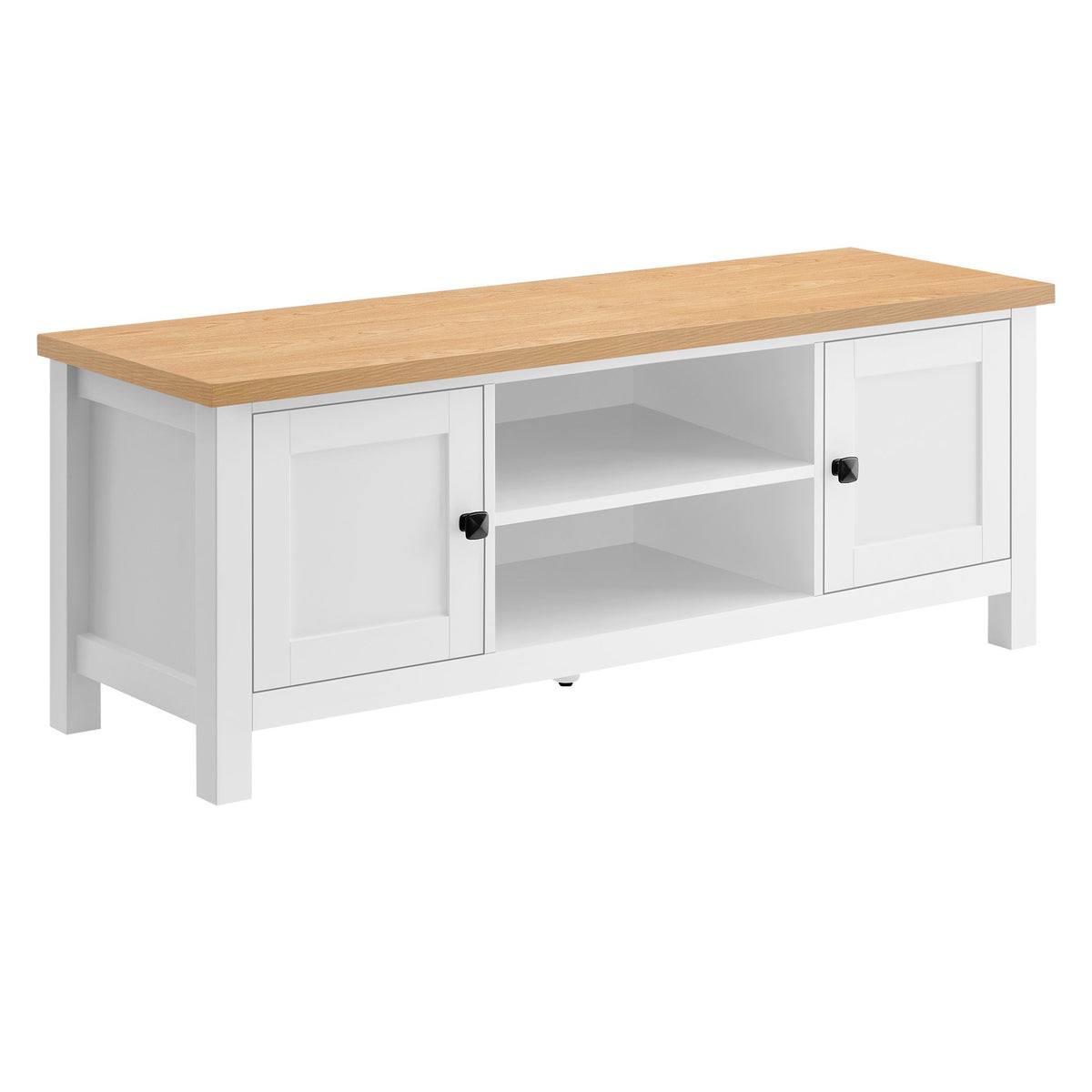 Gio TV Stand | White/Natural