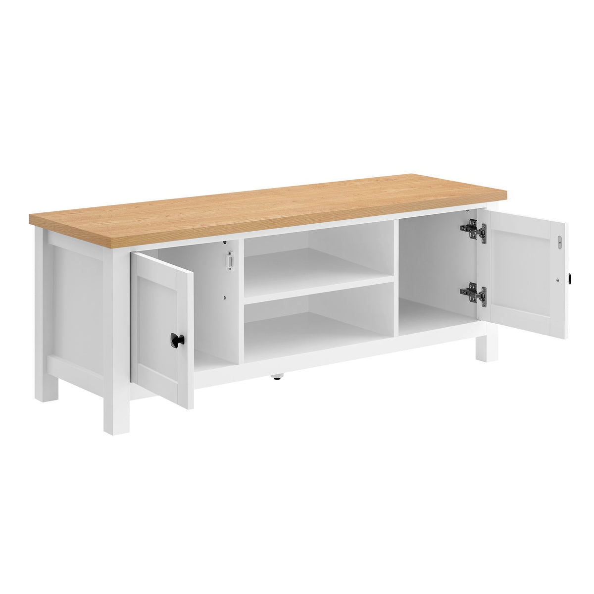 Gio TV Stand | White/Natural