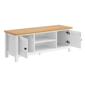 Gio TV Stand | White/Natural