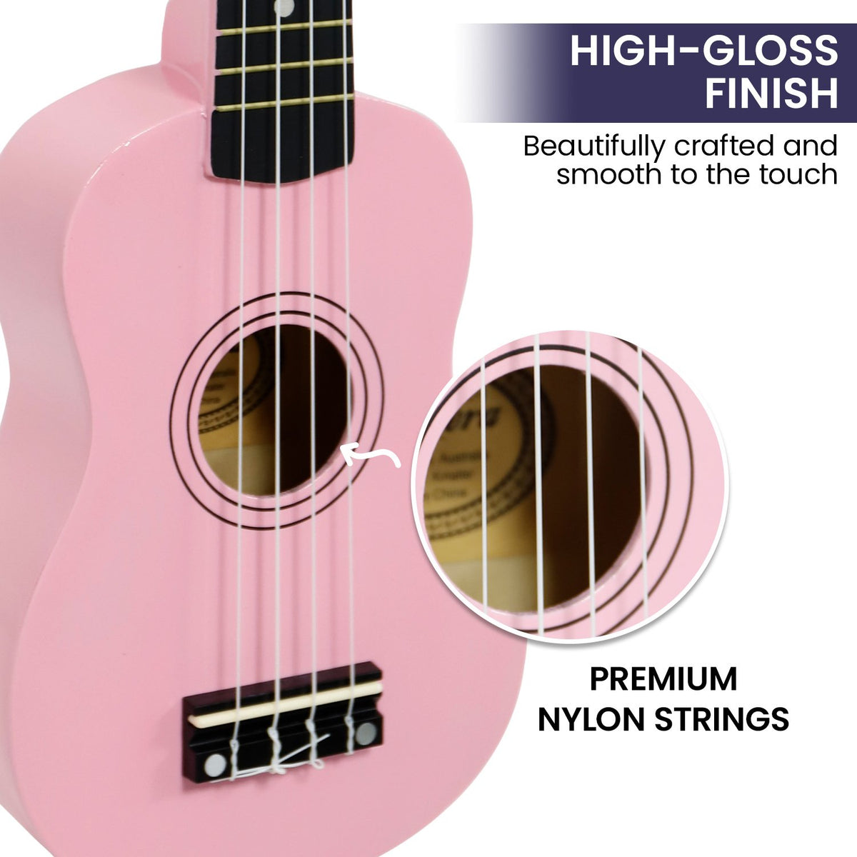 Karrera 21in Ukulele | Pink | Compact & Fun Beginner Instrument