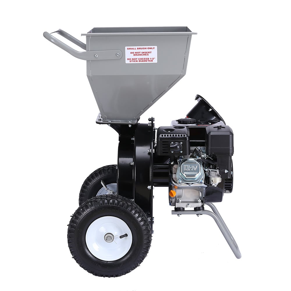 Ducar Wood Chipper | 8HP | Upright Grinder | Petrol Garden Mulcher | Silver