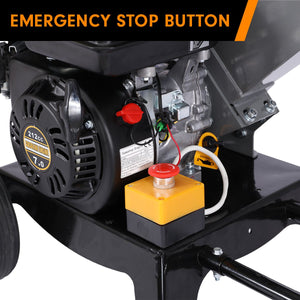 Ducar Wood Chipper | 7HP | Shredder Mulcher Grinder | Petrol | Silver