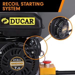 Ducar Wood Chipper | 7HP | Shredder Mulcher Grinder | Petrol | Silver