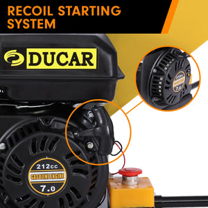 Ducar Wood Chipper | 7HP | Shredder Mulcher Grinder | Petrol | Yellow