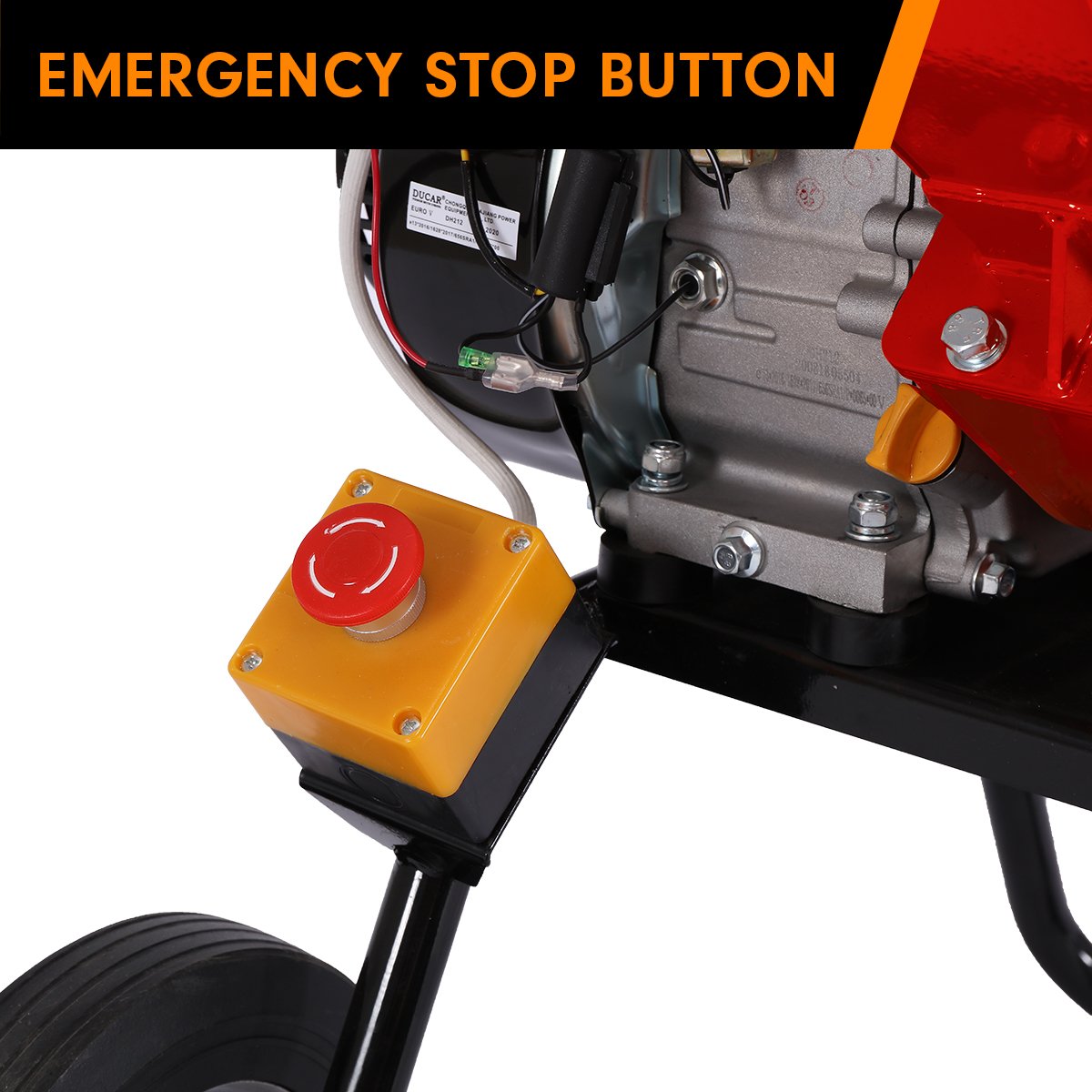 Ducar Wood Chipper | 7HP | Petrol Powered Shredder Mulcher Grinder | Red