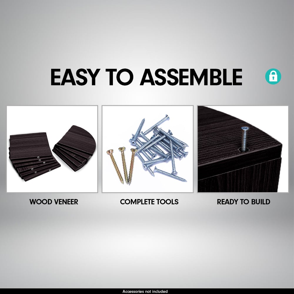 5 Tier Corner Wall Shelf | Display Shelves | DVD Book Storage Rack | Floating Mounted | Black