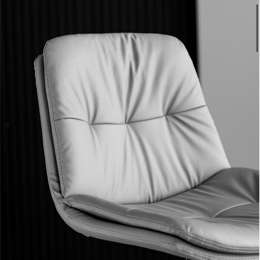 Bar Stools Kitchen Bar Stool | Leather Barstools | Swivel Gas Lift Counter Chairs x2 | Brown