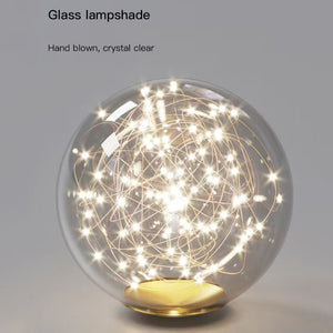 Luxury Hand Blown Glass LED Pendant Light | 100cm Adjustable | 3 Color Dimmable | Remote Control for Dining Bar Living Room