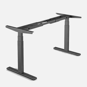 140cm Standing Desk | Height Adjustable | Sit Stand Motorised | Grey Dual Motors Frame | Maple Top