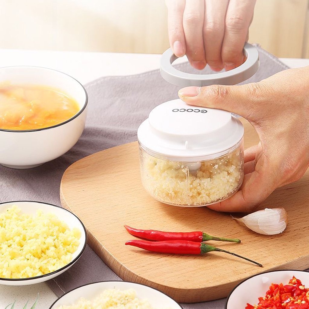 Ecoco Easy Chopper Mincer Mixer Slicer Dicer Blender Cutter Shredder | For Onion & Garlic | 550 Grey