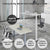 Standing Desk | Height Adjustable | Sit Stand Motorised | Grey Single Motors Frame | Top