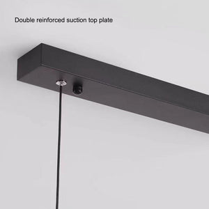 Modern Minimalist Trapezoid Pendant Light | Adjustable LED Bar Light | Black