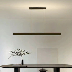 Modern Minimalist Trapezoid Pendant Light | Adjustable LED Bar Light | White