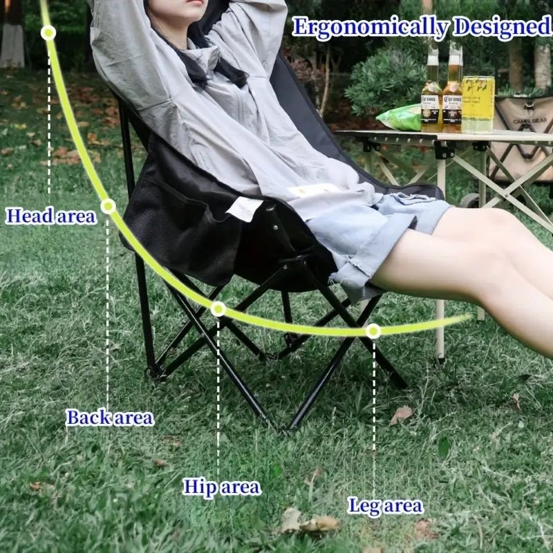RAZOJESS Enlarged Moon Chair | Outdoor Camping Fishing Picnic | Green