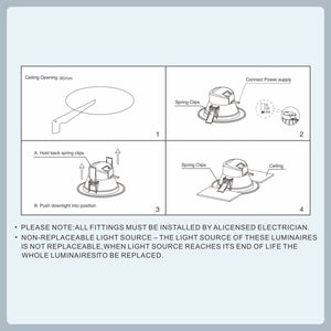 10 PCS NEW RADAR SENSOR LED DOWNLIGHT KIT 90MM | 10W NON-DIM, 3-COLOR, Warm White, Cool White, Daylight