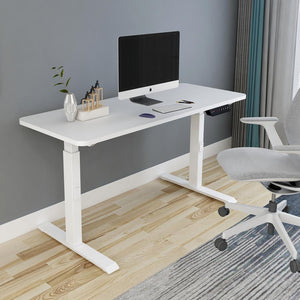120cm Standing Desk | Height Adjustable | Sit Grey Stand | Motorised | Single Motor Frame | Birch Top
