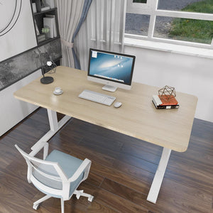 120cm Standing Desk | Height Adjustable | Sit Grey Stand | Motorised | Single Motor Frame | Birch Top