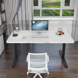 120cm Standing Desk | Height Adjustable | Sit Grey Stand | Motorised | Single Motor Frame | Birch Top