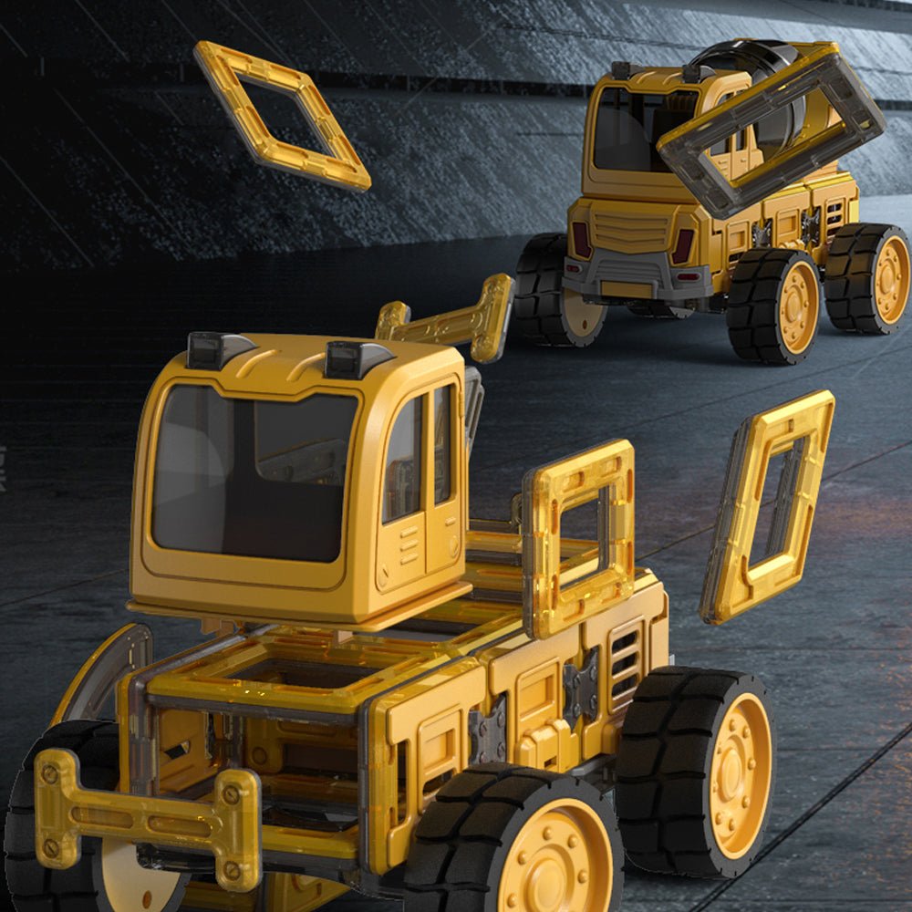 DanBaoLe Magnetic Truck DIY Assembly | Engineering Vehicle with Music Lights | Christmas Gift