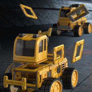 DanBaoLe Magnetic Truck DIY Assembly | Engineering Vehicle with Music Lights | Christmas Gift