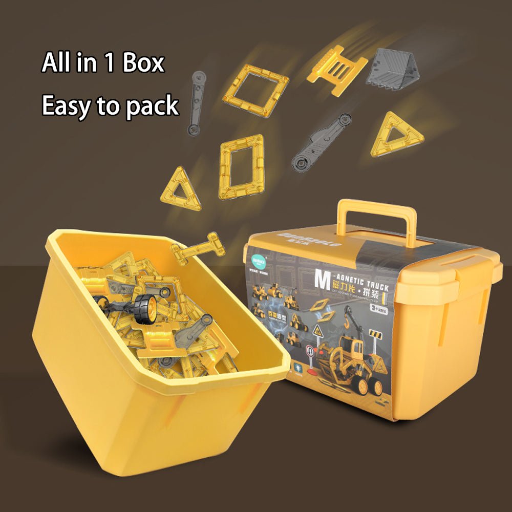 DanBaoLe Magnetic Truck DIY Assembly | Engineering Vehicle with Music Lights | Christmas Gift