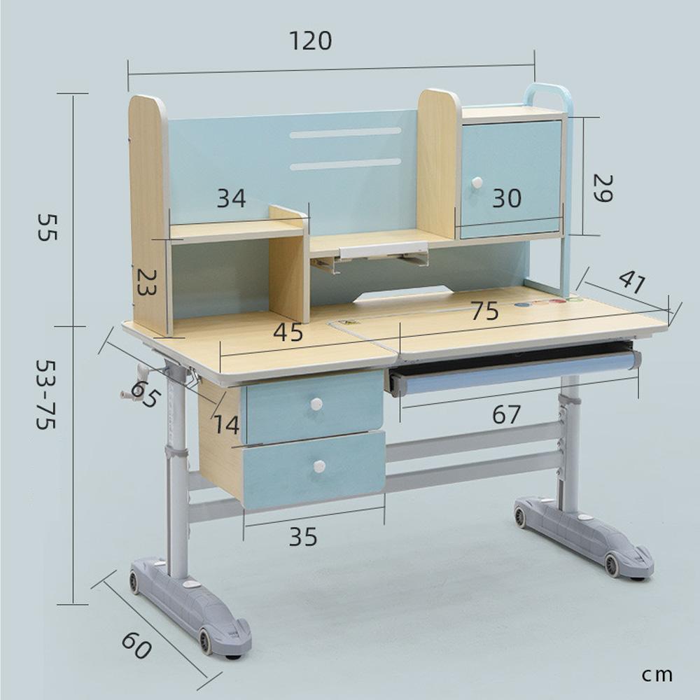 Height Adjustable Children Kids Ergonomic Study Desk | 120cm | Blue | AU