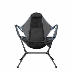 Camping Chair | Foldable Swing Luxury Recliner | Relaxation Swinging Comfort | Lean Back | Outdoor Folding Chair | Outdoor Freestyle | Portable Rocking Chair | Grey